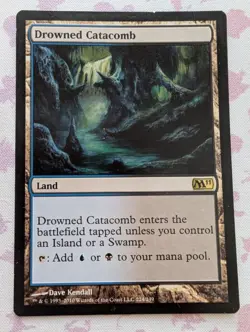 MTG Magic the Gathering Drowned Catacomb (224/255) Magic 2011 MP - Image 1