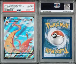 2022 POKEMON SWORD & SHIELD LOST ORIGIN #TG15 FULL ART CENTISKORCH VMAX PSA 10 - Image 5