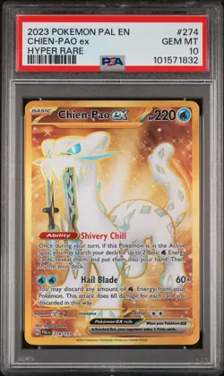 PSA 10 2023 POKEMON PAL EN-PALDEA EVOLVED #274 CHIEN-PAO EX HYPER RARE - Image 3