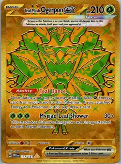 Pokemon TCG Teal Mask Ogerpon ex 177/131 Prismatic Evolutions NM - Image 1