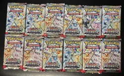 Pokemon Prismatic Evolutions Booster Packs Lot of 12 - New/Sealed - Image 1