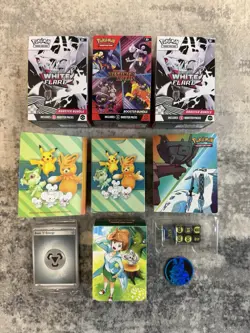 Pokemon TCG Misc Collectible Item Lot Booster Bundle Boxes Lucario ETB Coin etc - Image 1