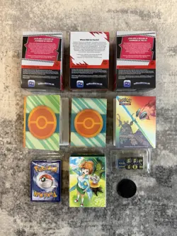 Pokemon TCG Misc Collectible Item Lot Booster Bundle Boxes Lucario ETB Coin etc - Image 2
