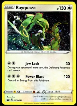 Pokemon TCG Rayquaza SWSH029 Sword & Shield Cosmos Holo Black Star Promo - NM - Image 1