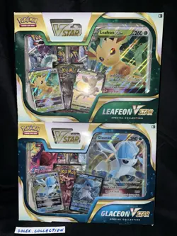 Pokemon TCG: Leafeon & Glaceon VSTAR Special Collection (Lot Of 2) - Image 1