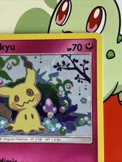 *Cosmic Swirl* Mimikyu Promo SM163 Team Up Blister Pokemon Card Sun & Moon LP/NM - Image 2