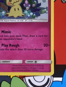 *Cosmic Swirl* Mimikyu Promo SM163 Team Up Blister Pokemon Card Sun & Moon LP/NM - Image 3