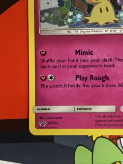 *Cosmic Swirl* Mimikyu Promo SM163 Team Up Blister Pokemon Card Sun & Moon LP/NM - Image 4