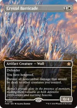 ~ Crystal Barricade (Borderless) ~ NM Foil ~ Foundations ~ MTG ~ - Image 1