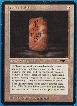 Bronze Tablet Antiquities HP/DAMAGED Artifact Rare CARD (506147) ABUGames - Image 1