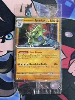 Pokemon Center Team Rockets Tyranitar Promo Card 096/182 NM Sealed - Image 1