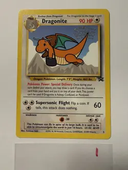 LP! Dragonite #5 Movie Black Star Promo WB Stamp WoTC Rare Pokemon TCG Card - Image 1