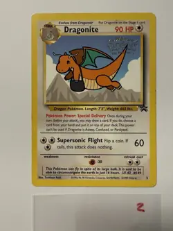 LP! Dragonite #5 Movie Black Star Promo WB Stamp WoTC Rare Pokemon TCG Card - Image 1