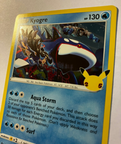 Kyogre 003/025 Holo Rare Celebrations 25th Anniversary Pokemon Card LP - Image 2