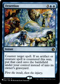 MTG Desertion Normal NM The List Reprints Magic 107/221 - Image 1