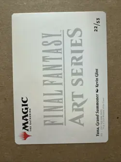 MTG Magic The Gathering Final Fantasy Yuna Grand Summoner Art Series Stamped - Image 4