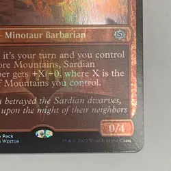 MTG Sardian Cliffstomper 383 Promo Pack: The Brothers' War PPBRO Uncommon Foil - Image 4