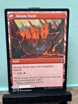 MTG TCG: Akoum Warrior/Teeth 134/280, Zendikar Rising - Image 1