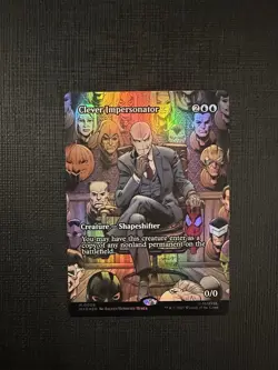 MTG Clever Impersonator - FOIL - Borderless - Marvel Universe M/NM, English 008 - Image 1