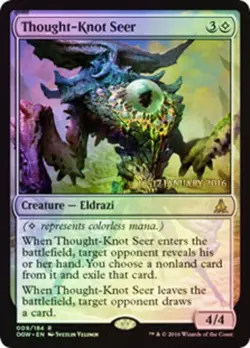 1x Thought-Knot Seer - Foil - Prerelease Promo Heavy Play MTG Magic - Kid Icarus - Image 1