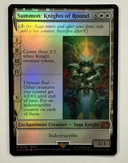 Summon: Knights Of Round Foil Final Fantasy NM Near Mint MTG Magic The Gathering - Image 1