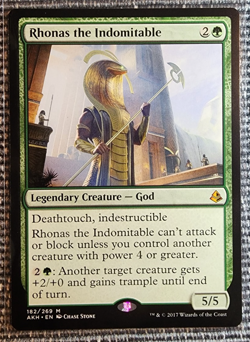 2017 Magic The Gathering Amonkhet Rhonas the Indomitable 182/269 NM - Image 1
