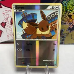 Eevee 47/90 Reverse Holo HGSS Undaunted Pokemon Card LP - Image 1
