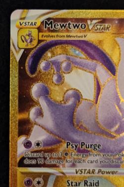 2022 Pokemon GO Mewtwo VSTAR Gold Secret Rare #086/078 EX-NM - Image 2