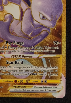 2022 Pokemon GO Mewtwo VSTAR Gold Secret Rare #086/078 EX-NM - Image 4