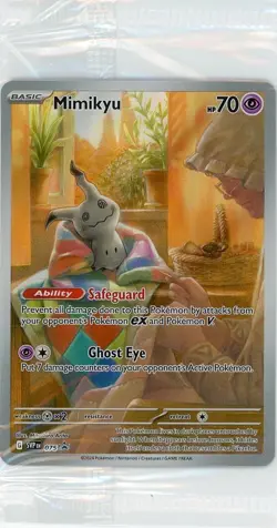 SEALED Pokemon Mimikyu SVP 075 Paldean Fates Black Star Promo NM 👀 - Image 1