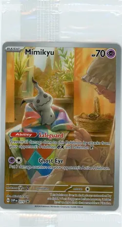 SEALED Pokemon Mimikyu SVP 075 Paldean Fates Black Star Promo NM 👀 - Image 3