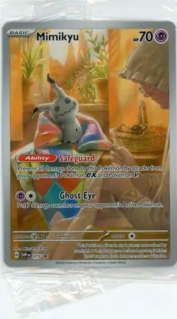 SEALED Pokemon Mimikyu SVP 075 Paldean Fates Black Star Promo NM 👀 - Image 4