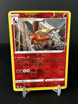 2022 Pokemon TCG - Charizard Pokemon Go 010/078 Reverse Holo Stamped - NM - Image 1