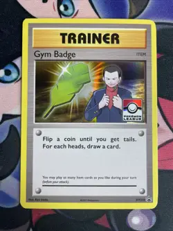 2016 Pokemon League Promo Holo #XY210 Gym Badge LP+ - Image 1