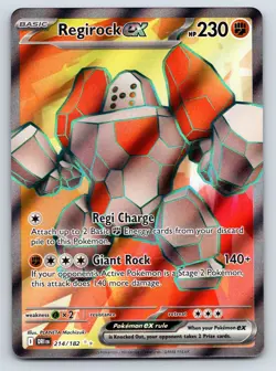 Regirock ex Ultra Rare Pokemon SV10: Destined Rivals 214/182 NM - Image 1