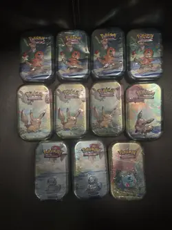 Pokemon TCG: Kanto Friends Mini Tins (Sword & Shield) 11 TINS FACTORY SEALED - Image 1