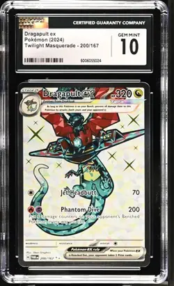 Dragapult ex 200/167 - CGC Gem Mint 10 - Twilight Masquerade - Pokemon TCG 2024 - Image 1