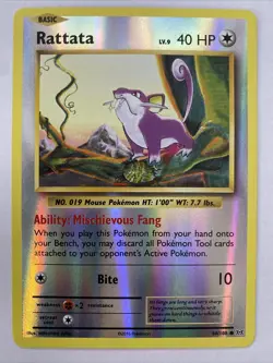 Reverse Holo Rattata 66/108 XY - Evolutions Common Pokemon TCG NM - Image 1