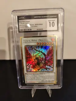 Black Rose Dragon MGED-EN026 - Premium Gold Rare 1st Ed YuGiOh - Gem Mint CGC 10 - Image 1