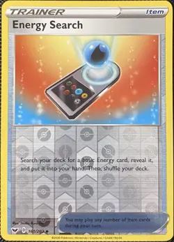 Energy Search 161/202 Swsh01: Sword & Shield Reverse Holo - Pokemon Card - Image 1