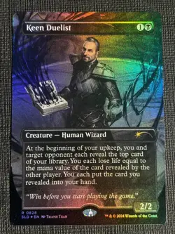 Keen Duelist - Borderless Rainbow Foil - Secret Lair MTG - Image 1