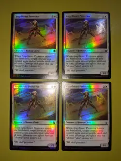 FOIL Angelheart Protector x4 Zendikar Rising 4x Magic the Gathering MTG - Image 1