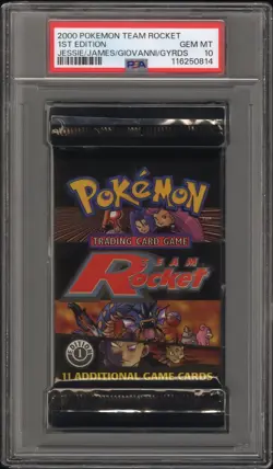 2000 Pokemon Team Rocket 1st Edition Booster Packs - PSA 10 9 Sequential Art Set - Image 1