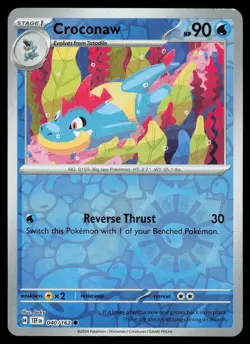 Croconaw 040/162 Reverse Holo Pokemon Temporal Forces LP - Image 1