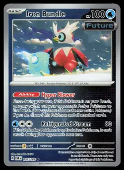 Iron Bundle 056/182 Reverse Holo Pokemon Paradox Rift LP - Image 1
