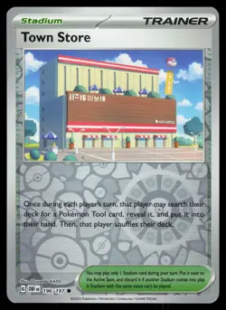 Town Store 196/197 Reverse Holo Pokemon Obsidian Flames LP - Image 1