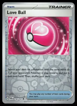 Love Ball 156/167 Reverse Holo Pokemon Twilight Masquerade LP - Image 1