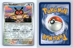Hoothoot #114/142 SV Stellar Crown 2024 Reverse Holo Common Pokemon TCG Card - Image 1