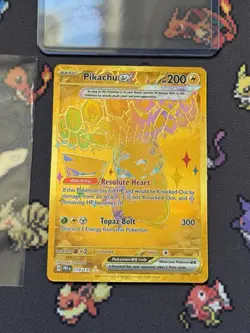 Pikachu ex 179/131 Sv: Prismatic Evolutions Holo Pokemon TCG Gold NM - Image 1