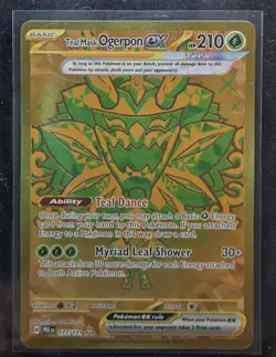 Teal Mask Ogerpon ex - 177/131 - Pokemon Prismatic Evolutions Hyper Rare NM - Image 1